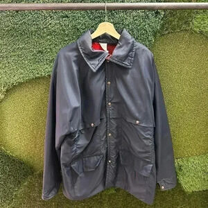 Vintage 1980s Admiral  Flannel Lined Rain Jacket Large